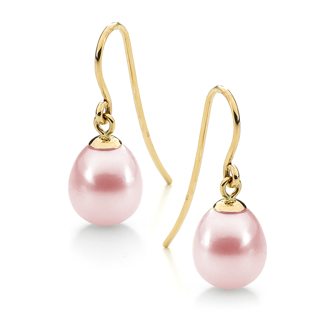 Ikecho Pink Pearl Earrings
