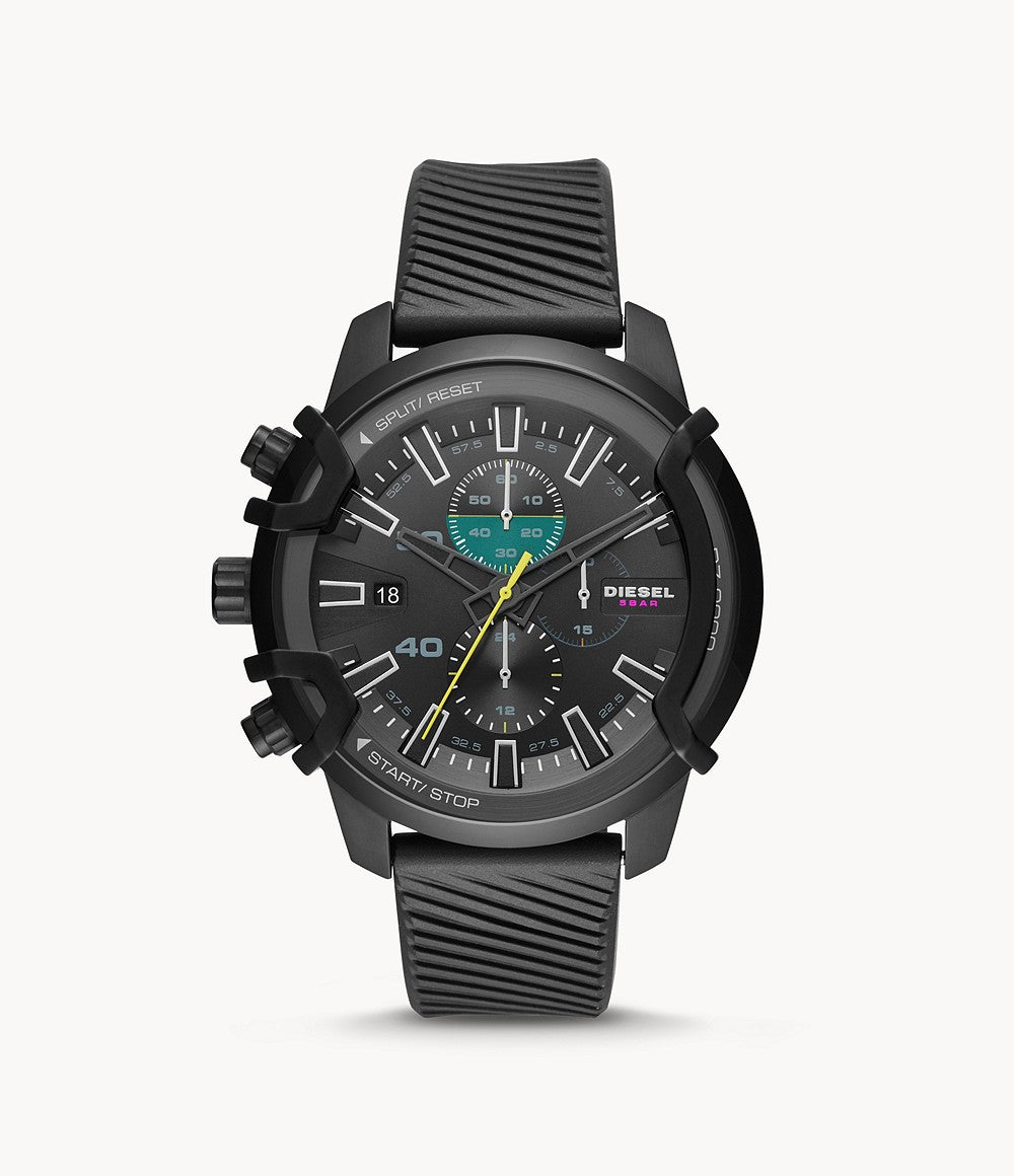 Diesel Griffed Black Chronograph Watch