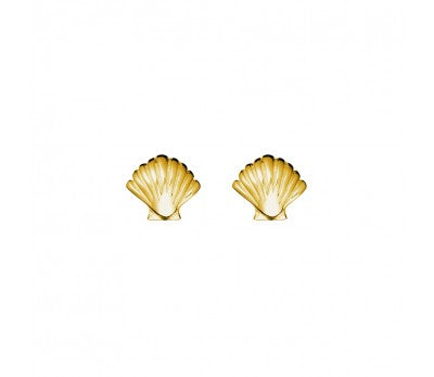 Maya Del Ray Sterling Silver Gold Plated Clam Studs