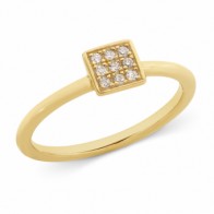 9ct Yellow Gold Diamond Dress Ring