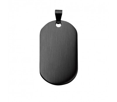 Men's Stainless Steel Black Pendant
