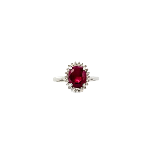 18ct White Gold Ruby Dress Ring