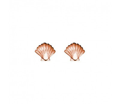 Maya Del Ray Sterling Silver Rose Gold Plated Clam Studs