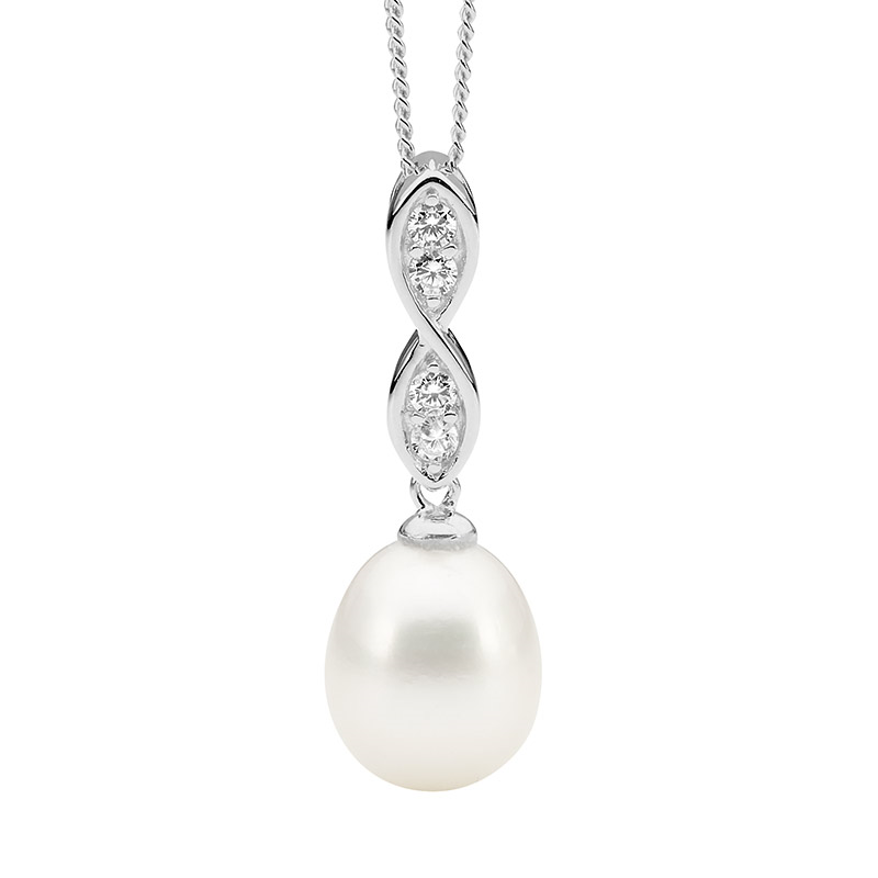 Ellani Twist Drop Necklace