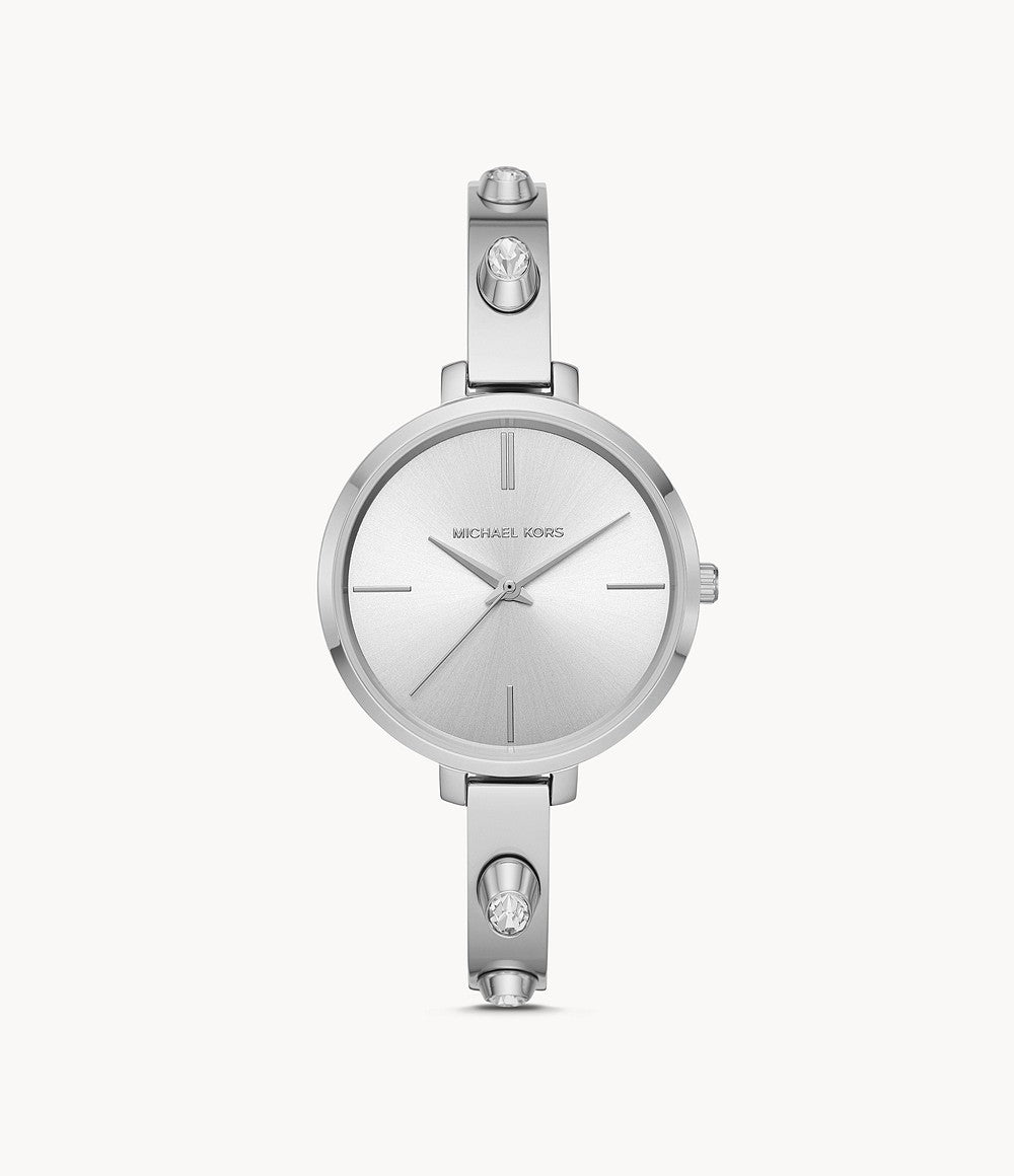 Michael Kors Jaryn Silver-Tone Analogue Watch