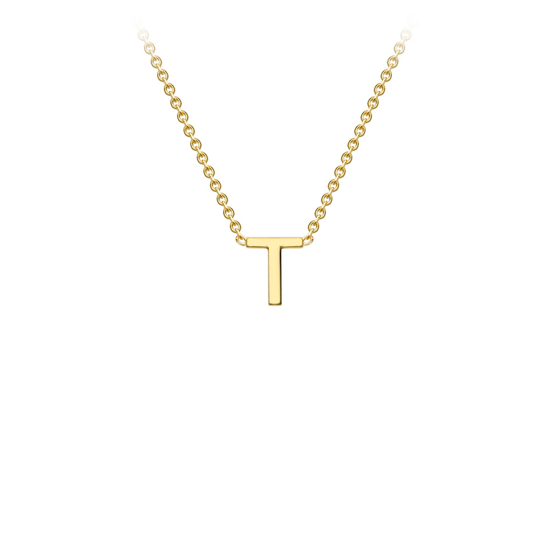 9ct Yellow Gold 'T' Initial Necklace