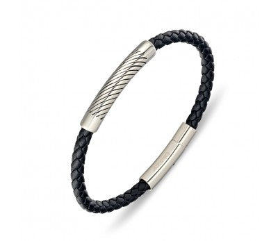 Mens Leather Bangle