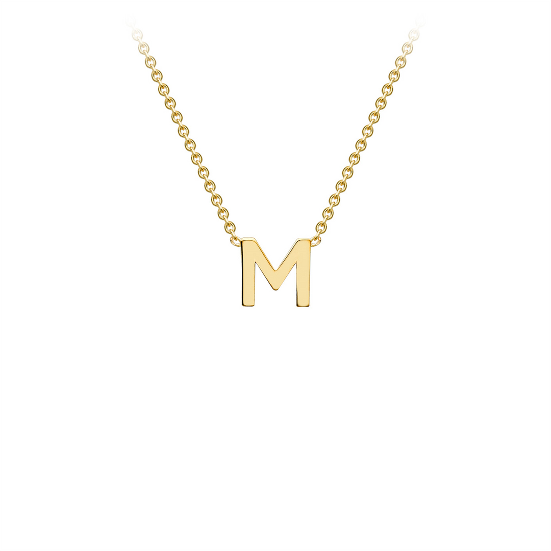 9ct Yellow Gold 'M' Initial Necklace