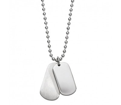 Men's Stainless Steel Double Dogtag Necklace