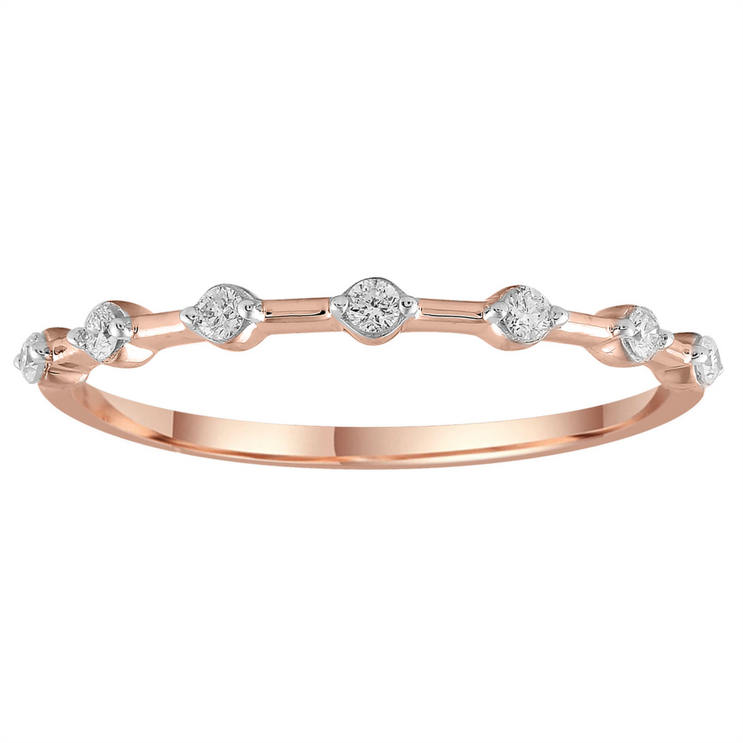 9ct Rose Gold Diamond Ring