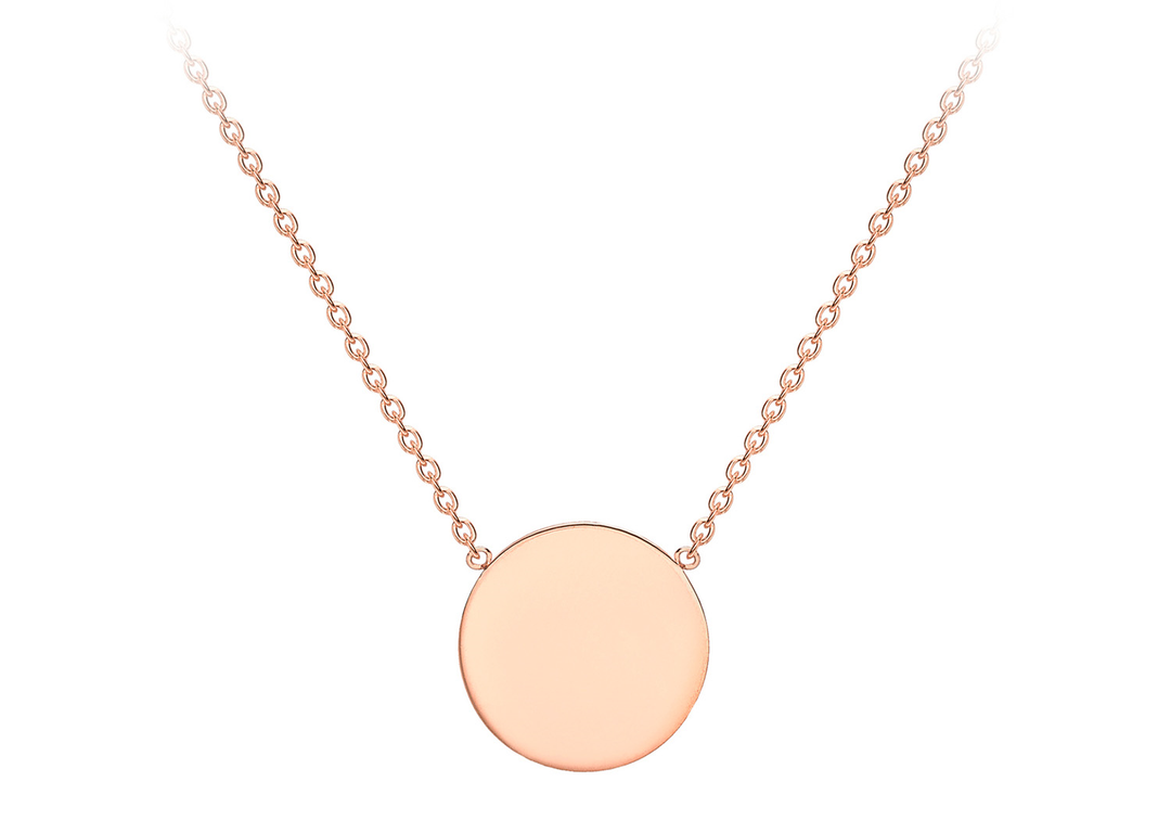 9ct Rose Gold Disc Necklace
