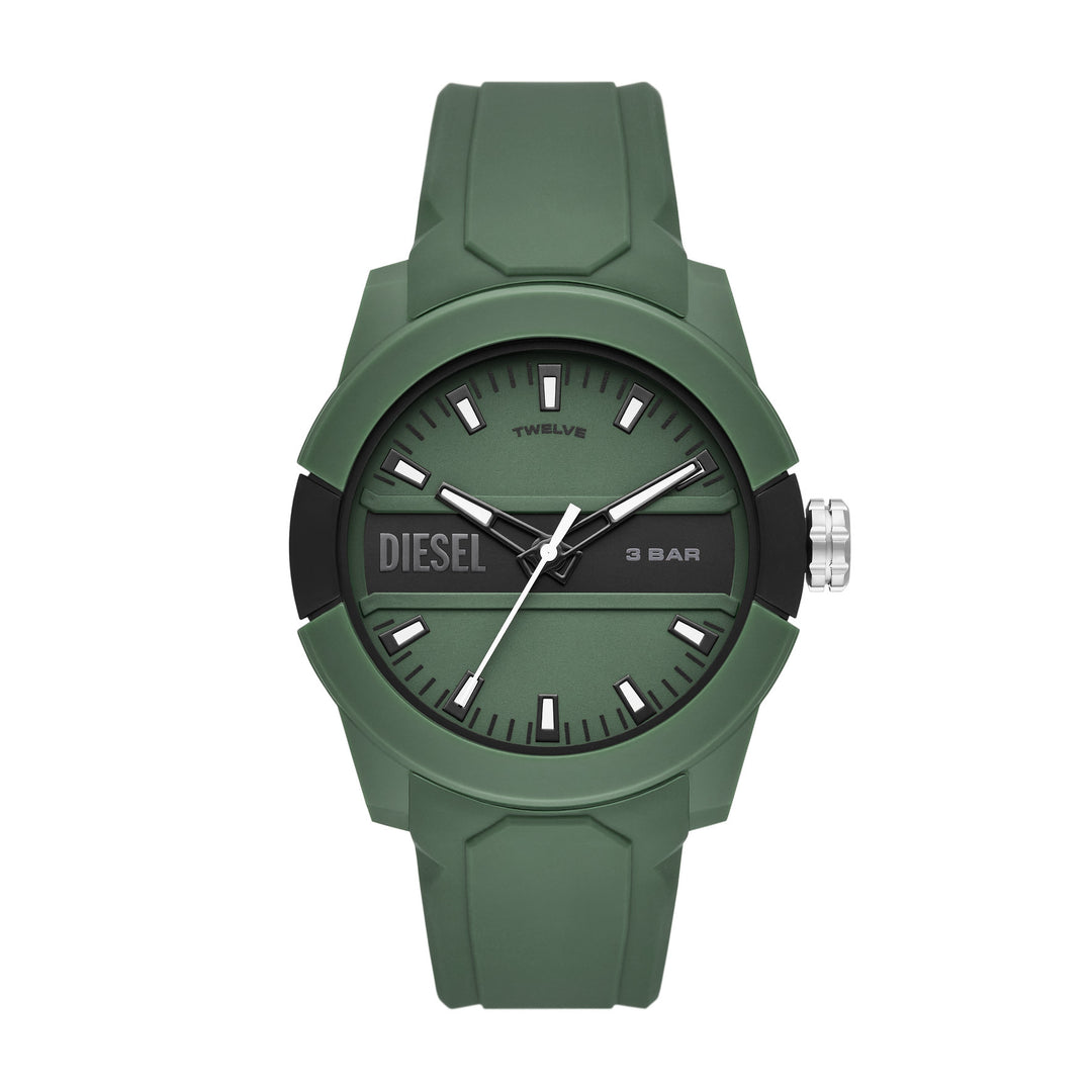 Diesel Double Green Silicone Watch