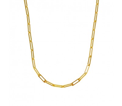 Maya Del Ray Sterling Silver Gold Plated Oblong Link Chain