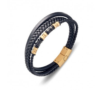 Mens Leather Bangle