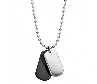 Men's Stainless Steel Double Dogtag Necklace