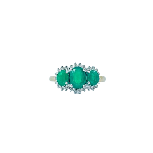 9ct Yellow Gold Emerald Dress Ring
