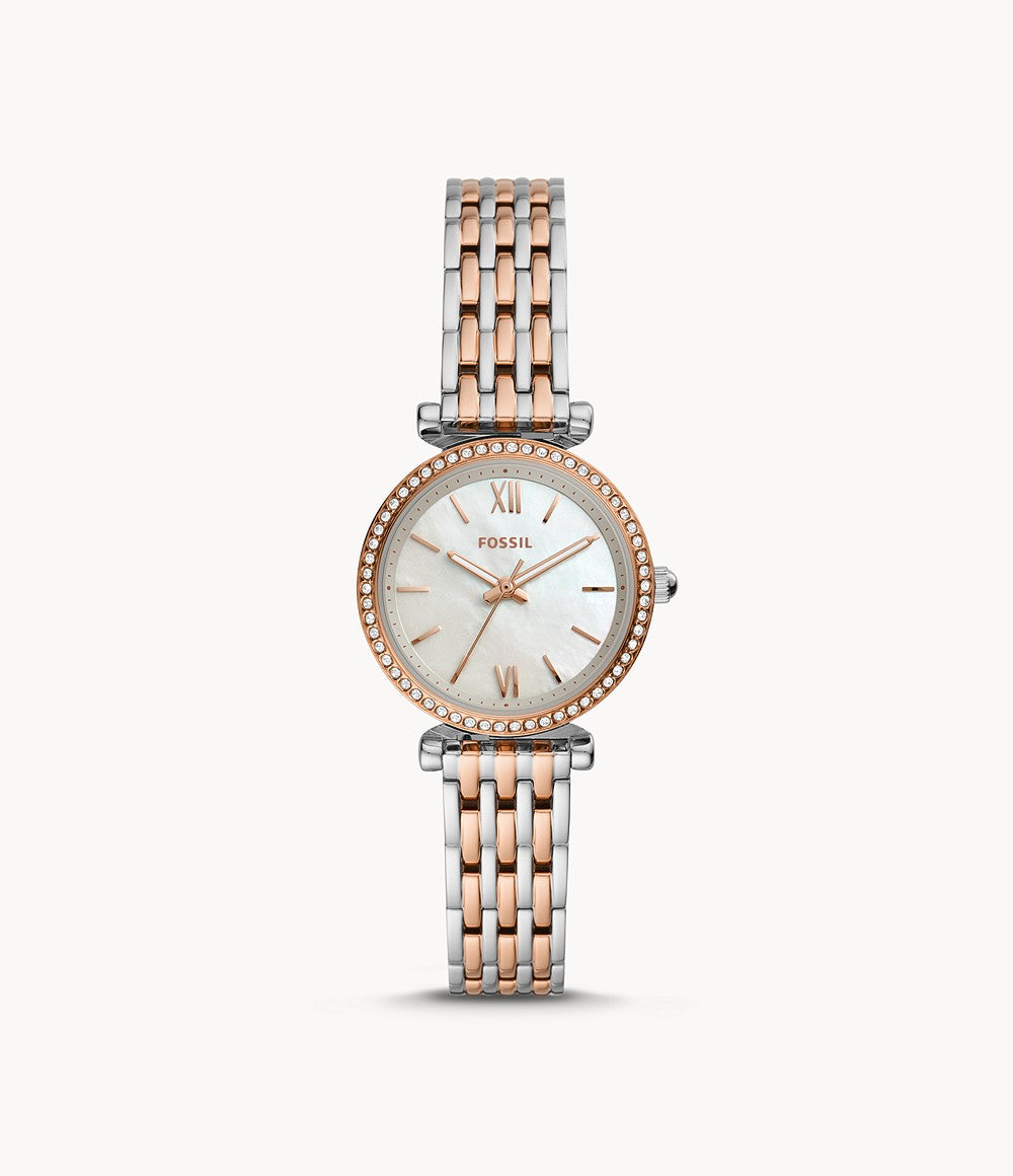 Fossil Carlie Mini Two Tone Analogue Watch