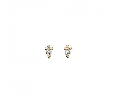 Maya Del Ray Sterling Silver Gold Plated Cubic Zirconia Earrings