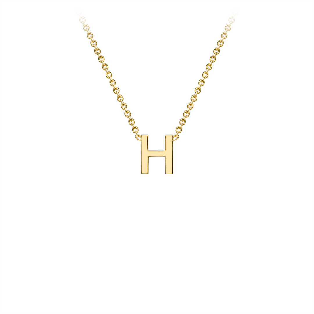 9ct Yellow Gold 'H' Initial Necklace