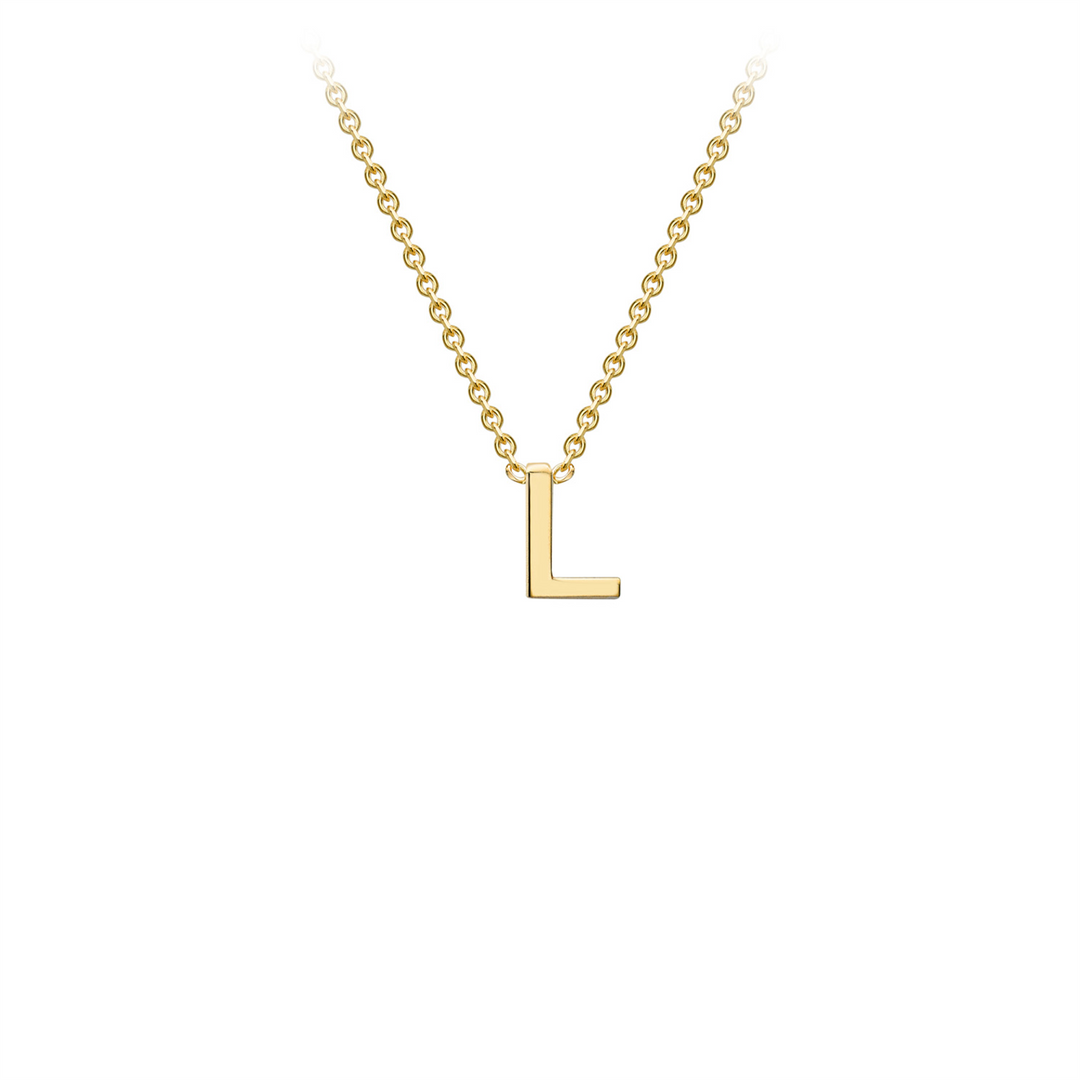 9ct Yellow Gold 'L' Initial Necklace