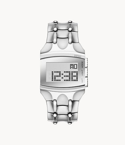 DIESEL CROCO DIGI DIGITAL STAINLESS STEEL WATCH
