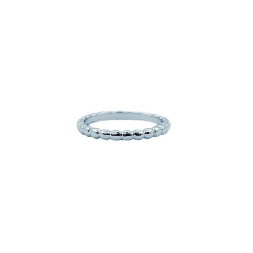 9ct White Gold Bubble Dress Ring