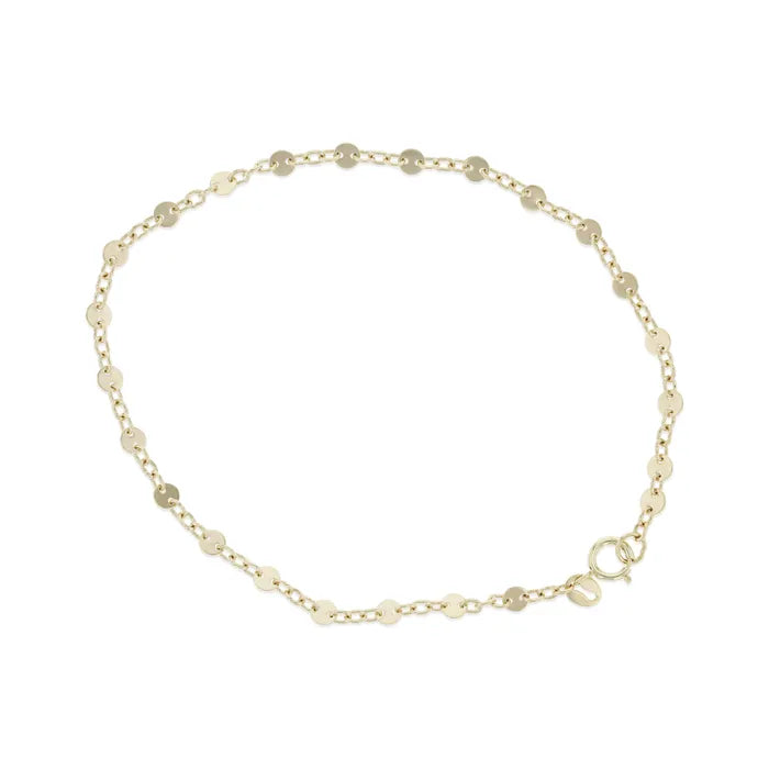 9Ct Yellow Gold Flat Disc Bracelet