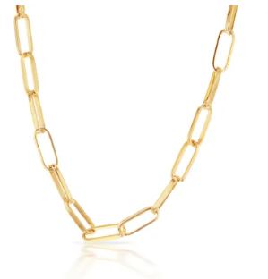 9ct Yellow Gold Paper Clip Chain