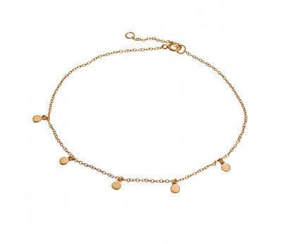 STERLING SILVER ROSE GOLD PLATED ANKLET