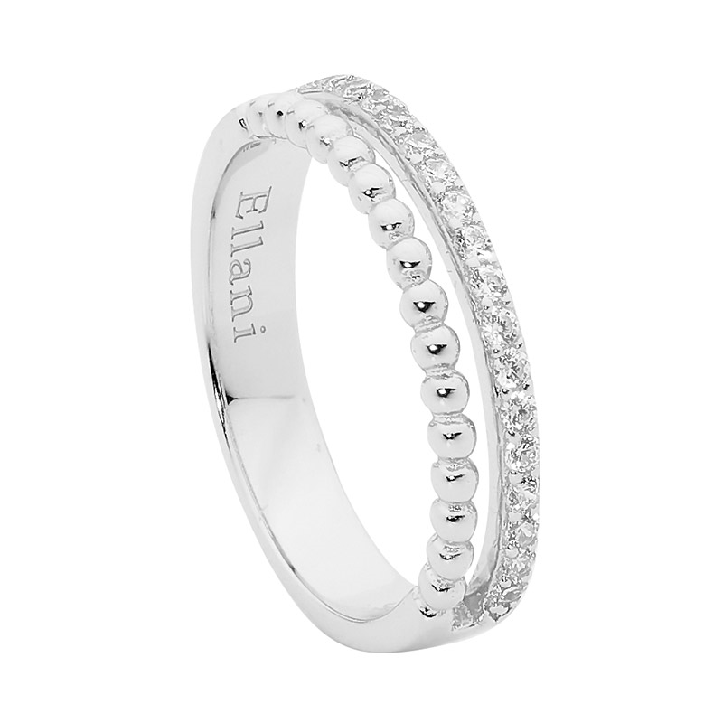 Ellani Bubble And Cubic Split Dress Ring