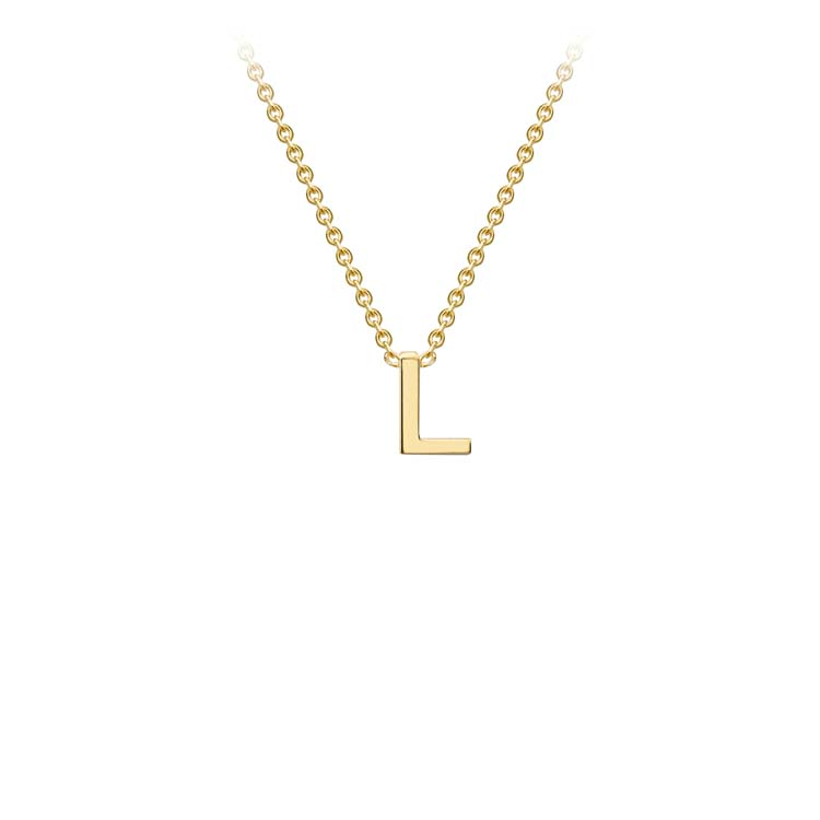 9ct Yellow Gold 'L' Initial Necklace