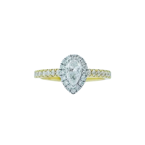 18ct Yellow Gold Pear Engagement Ring