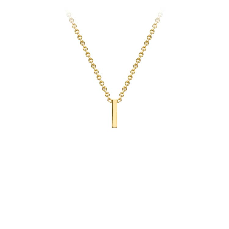9ct Yellow Gold 'I' Initial Necklace