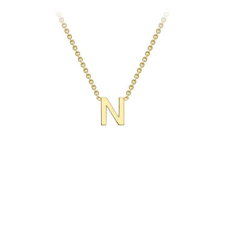 9ct Yellow 'N' Initial Necklace