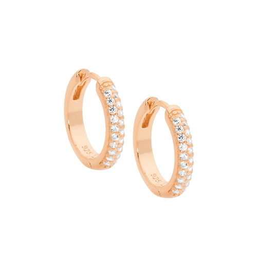 Ellani Pave Hoop Earrings