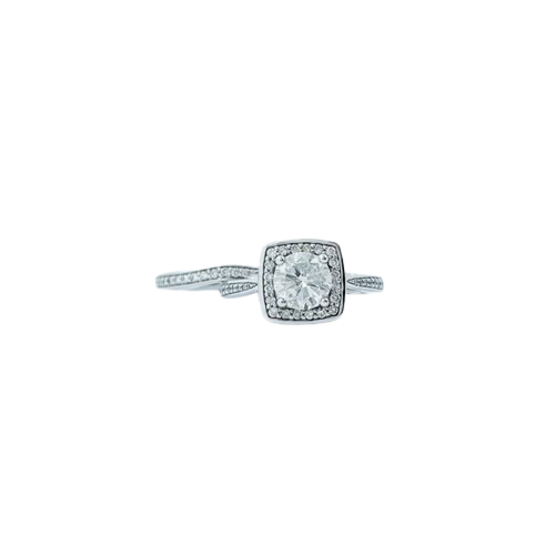 18ct White Gold Diamond Engagement Ring
