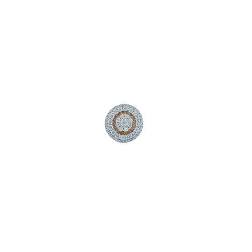 18ct White Gold And Rose Gold Pink And White Diamond Dress Ring