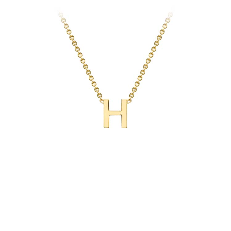 9ct Yellow Gold 'H' Initial Necklace