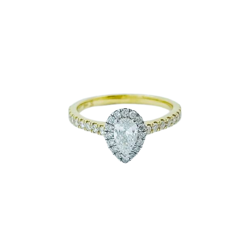 18ct Yellow Gold Pear Engagement Ring